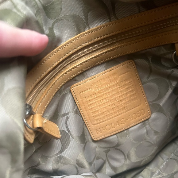 Vintage Coach RARE pebbled leather hobo bag double strap 9350 mustard y2k retro - Picture 11 of 13